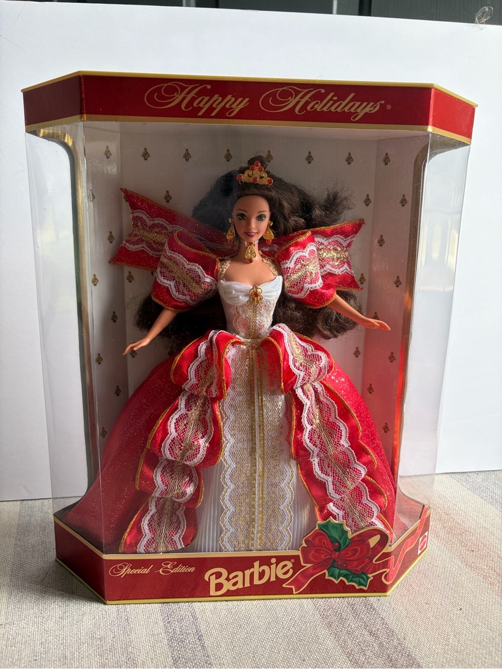 Vintage 1997 happy holiday Barbie. Never opened.